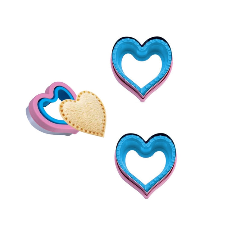 2pcs Stainless Steel Bread Crimping Mold Cake Baking Mold, Shape: Love