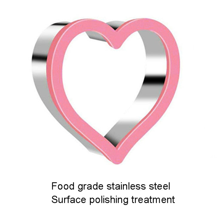 2pcs Stainless Steel Bread Crimping Mold Cake Baking Mold, Shape: Love