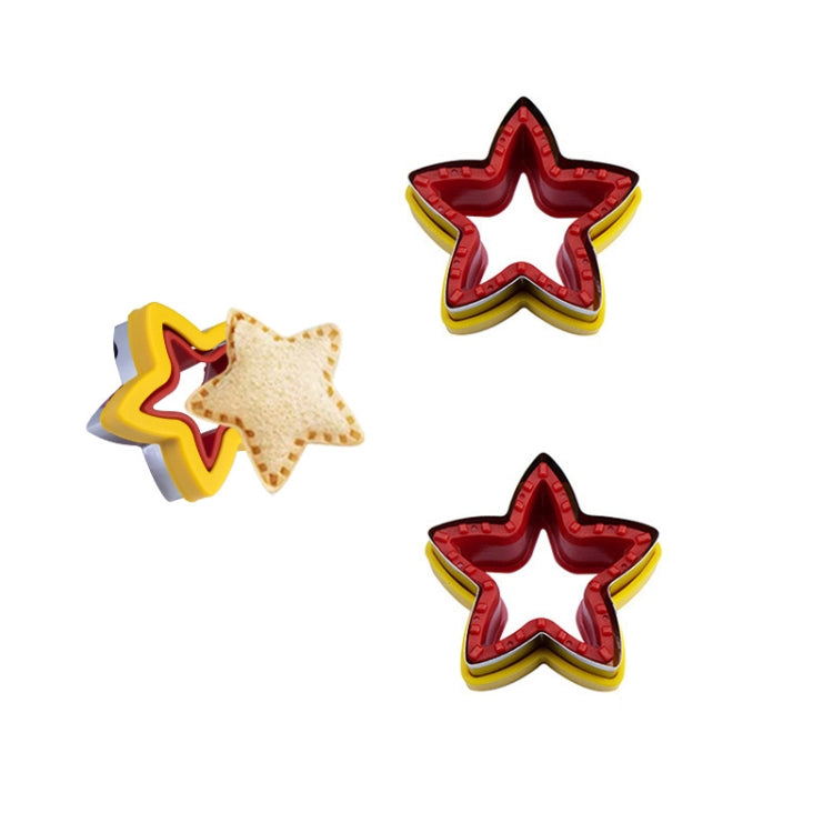 2pcs Stainless Steel Bread Crimping Mold Cake Baking Mold, Shape: Star