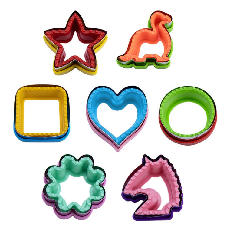 2pcs Stainless Steel Bread Crimping Mold Cake Baking Mold, Shape: Dinosaur