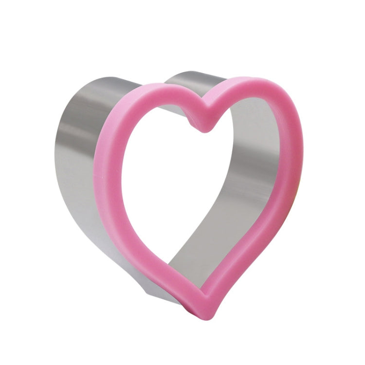 2pcs Stainless Steel Sandwiches Bread Cutting Model With Guards Fruits Vegetable Cookie Mould, Size: Large Love(Color Random Delivery)