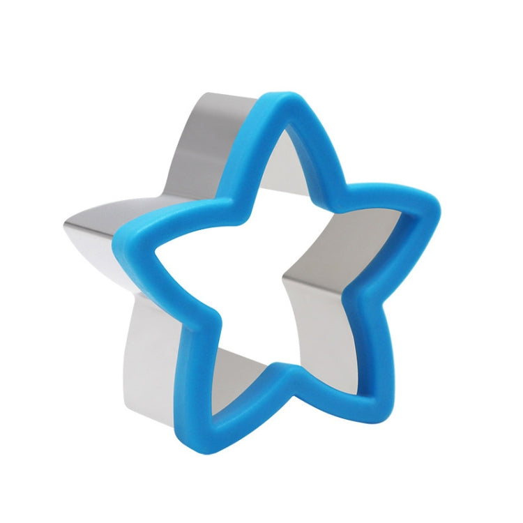 2pcs Stainless Steel Sandwiches Bread Cutting Model With Guards Fruits Vegetable Cookie Mould, Size: Large Star(Color Random Delivery)