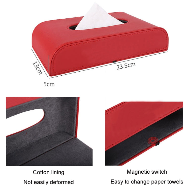 Car Leather Tissue Box Seat Napkin Box