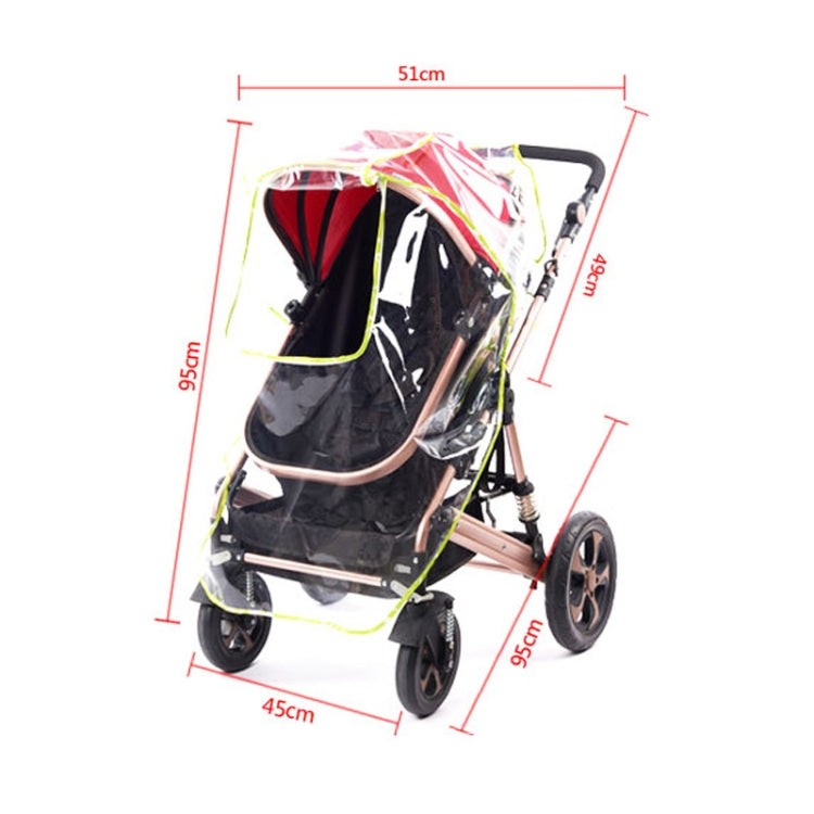 Baby Stroller Rain Cover Windproof Dustproof Raincoat High Landscape Special Rain Cover EVA Half Open Window Rain Cover