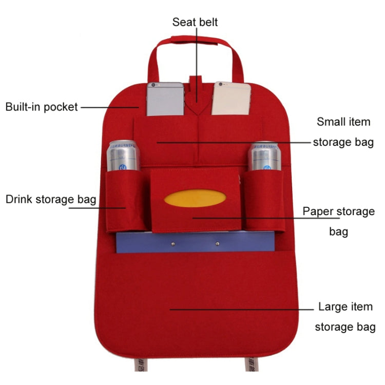 Car Multifunctional Seat Back Storage Hanging Bag, Size: 40x56cm