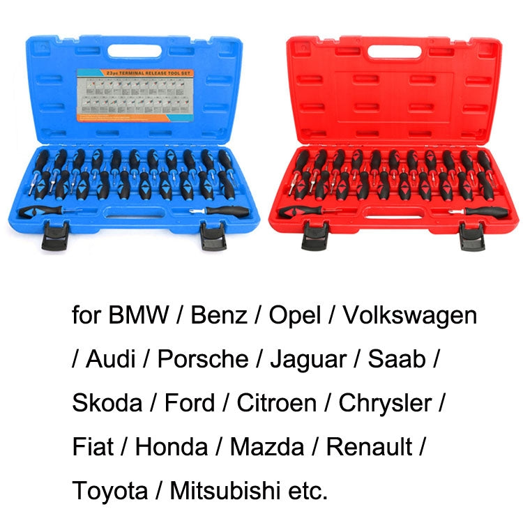 23pcs/set For Audi Terminal Remover Car Wiring Harness Plug Unlocker Pin Extractor