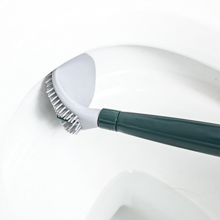 Tongue-shaped Hydraulic Wall-Mounted Long Handle Soft Toilet Cleaning Brush
