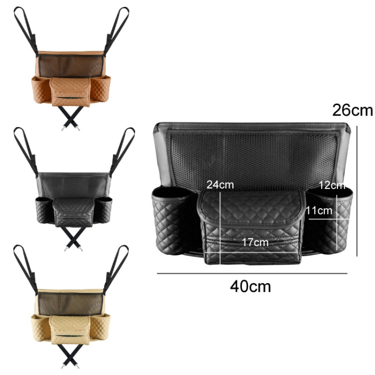 Car Central Control Seat Back Leather Multifunctional Storage Bag