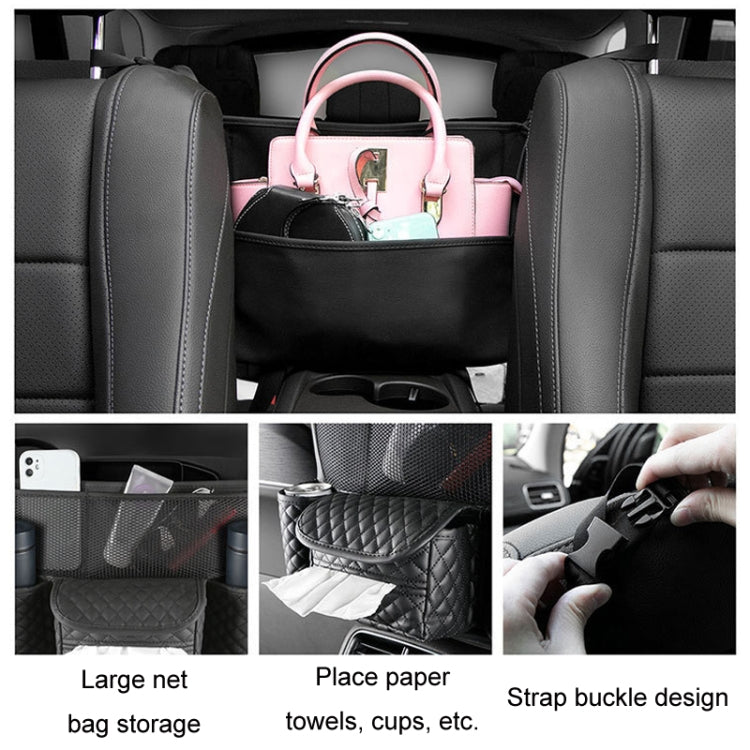 Car Central Control Seat Back Leather Multifunctional Storage Bag