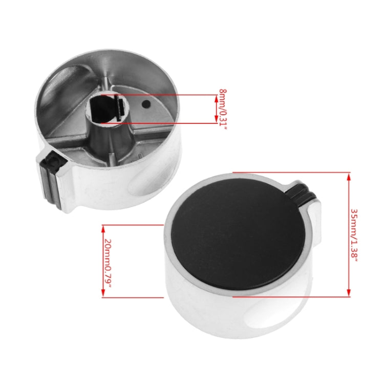 1pair 8mm Metal Round Gas Stove Switch Knob Cooker Hob Switch