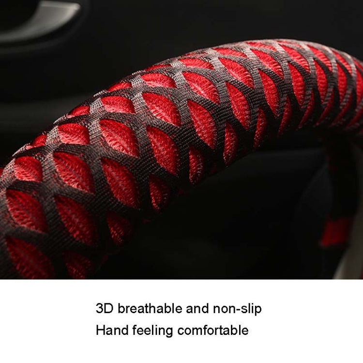 Car Universal Honeycomb Fabric D Type Steering Wheel Cover, Size: 36cm