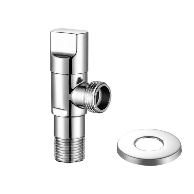 Full Copper Thickened Universal Corner Valve Washing Machine Water Stop Valve, Color: Chrome Plated