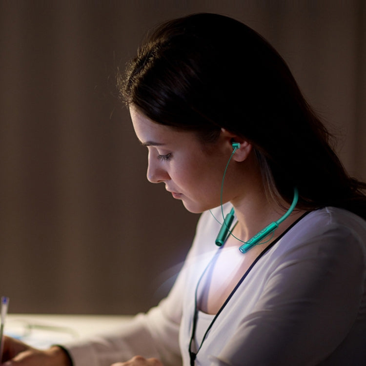 YY-708 Neck Hanging Noise Reduction Card Bluetooth Sports Headset with Flashlight Function