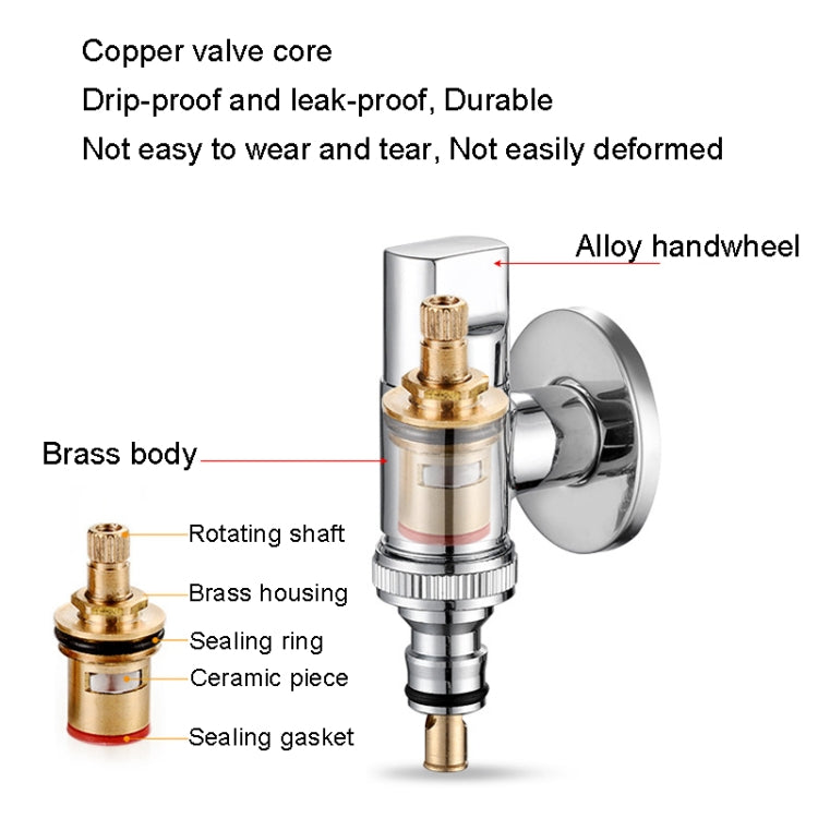 Full Copper 4/6 Points Universal Interface Washing Machine Faucet, Color: Chrome Plated