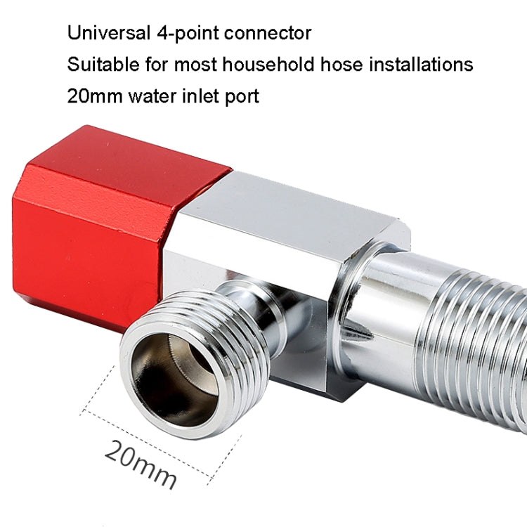 Hot and Cold Water Pipe Faucet 4 Points Water Stop Switch Valve, Style: Six-side Universal Alloy Wheel