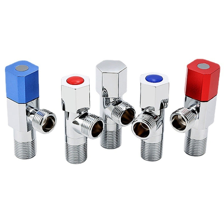 Hot and Cold Water Pipe Faucet 4 Points Water Stop Switch Valve, Style: Eight-side Blue Label Alloy Wheel