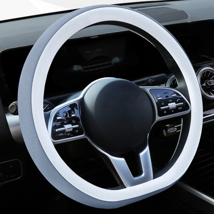 Car Steering Wheel Short Plush Winter Non-slip Grip Cover, Size: 38cm