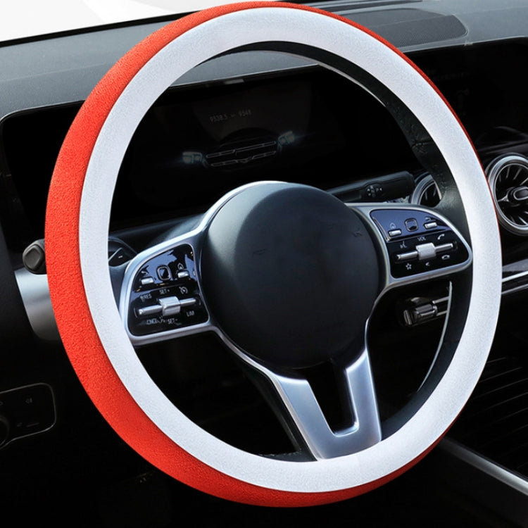 Car Steering Wheel Short Plush Winter Non-slip Grip Cover, Size: 38cm