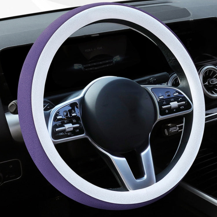 Car Steering Wheel Short Plush Winter Non-slip Grip Cover, Size: 38cm