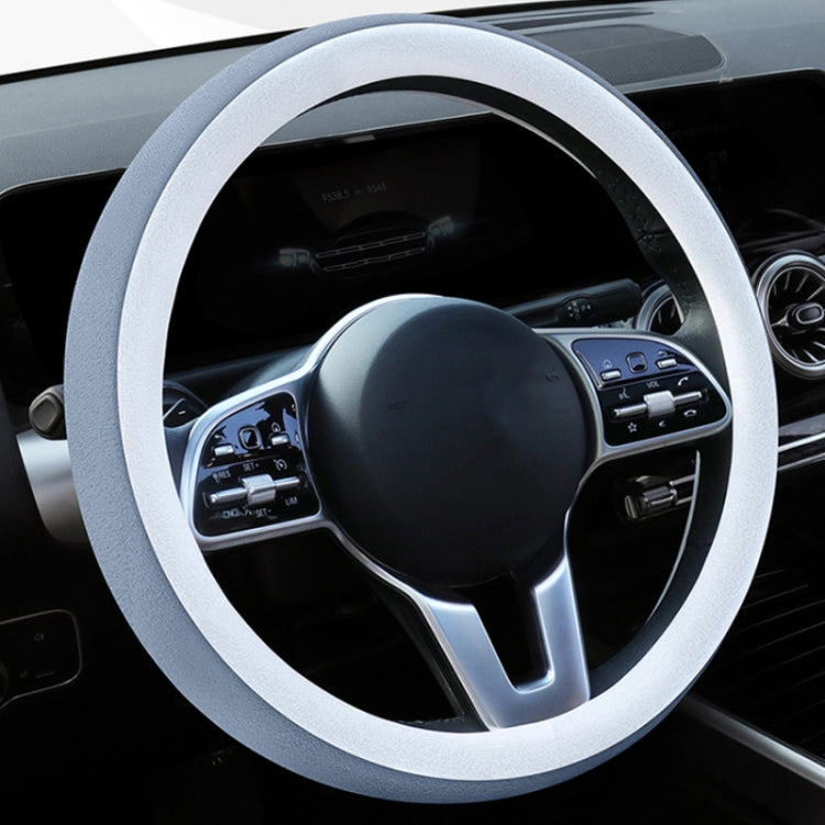 Car Steering Wheel Short Plush Winter Non-slip Grip Cover, Size: 38cm