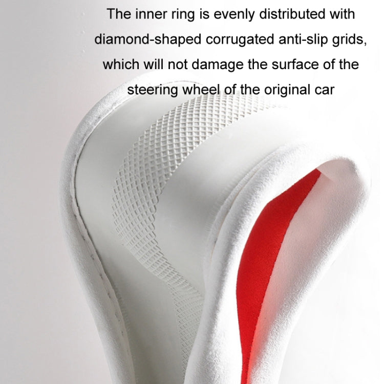 Car Steering Wheel Short Plush Winter Non-slip Grip Cover, Size: 38cm