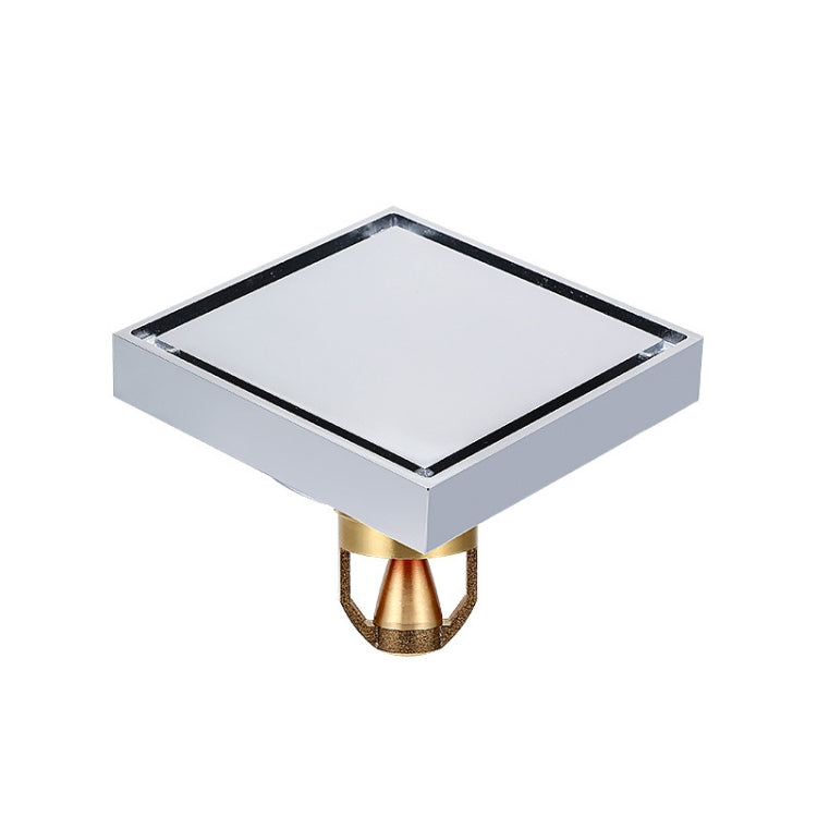 Bathroom Large Displacement Anti-odor Floor Drain, Style: K8012 Chrome Plated+Magnetic Suspension