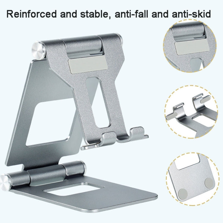 Z10A Aluminum Alloy Double Folding Mobile Phone Holder Desktop Tablet Lazy Holder