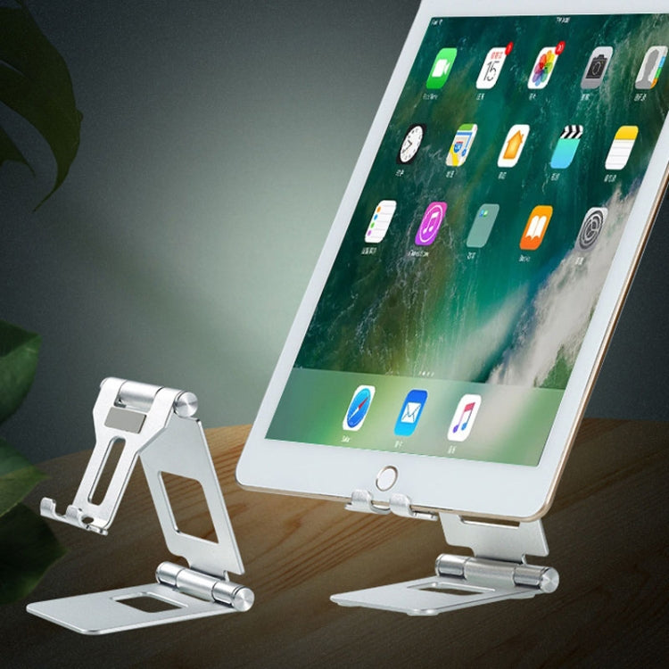 Z10A Aluminum Alloy Double Folding Mobile Phone Holder Desktop Tablet Lazy Holder