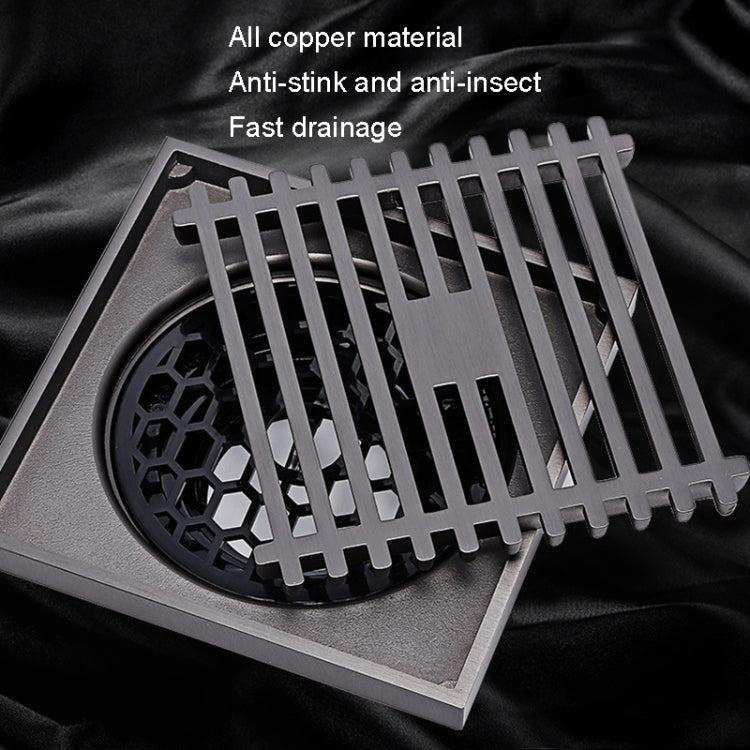 Full Copper Odor Proof Floor Drain, Style: K7006 Bronze Dual Use+Straight Row