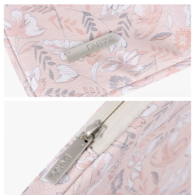 G4-89 PU Laptop Case Tablet Sleeve Bag with Telescoping Handle, Size: 15 Inch(Light Pink)