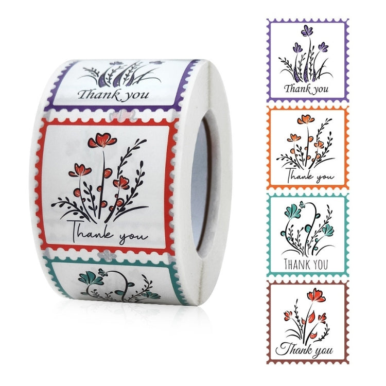 5 rolls Thank You Square Self-adhesive Gift Food Packaging Seal Sticker Card Label, Size: 38x38mm(K-212-R1)