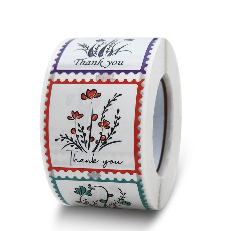 5 rolls Thank You Square Self-adhesive Gift Food Packaging Seal Sticker Card Label, Size: 38x38mm(K-212-R1)