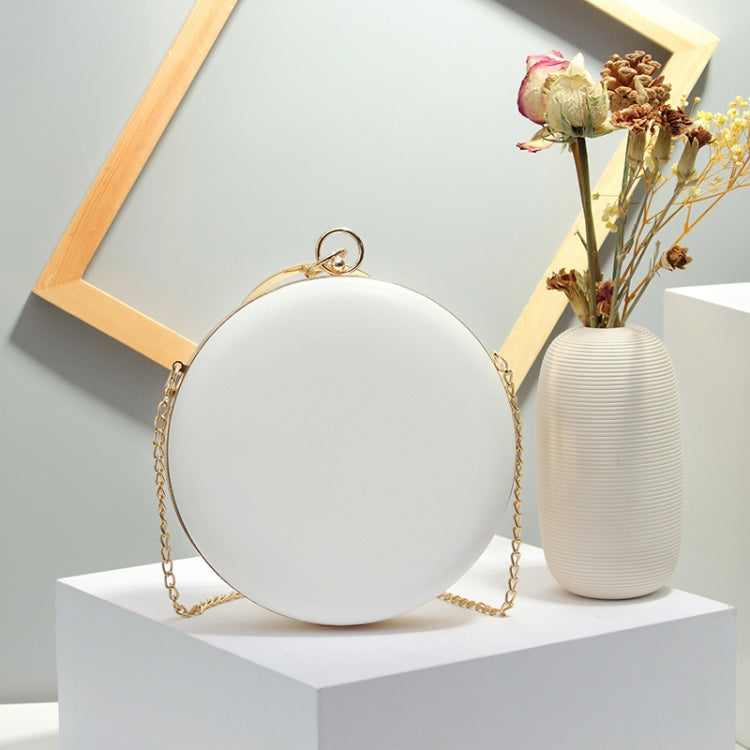 Oms-107 Flower and Pearls Embellished Handbag Metal Buckle Chain Shoulder Bag