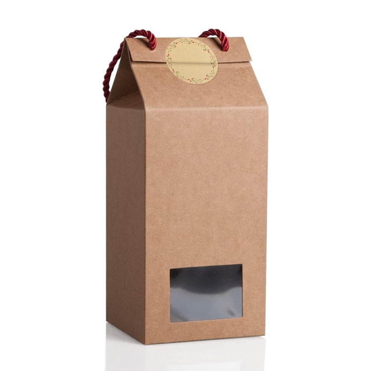 5 rolls Kraft Paper Flower Plant Sticker Gift Packaging Decoration Sticker, Size: 5.0cm