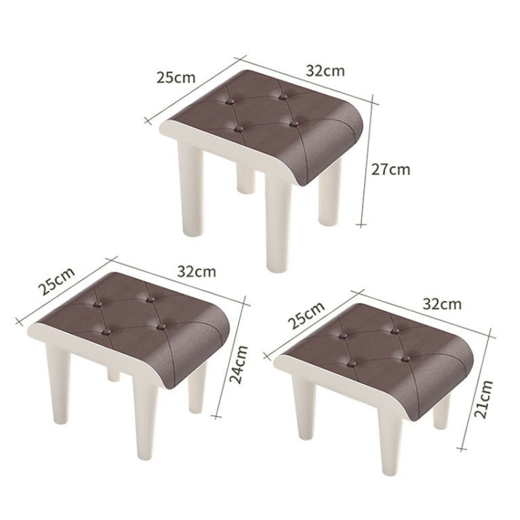 Plastic Leather Retro Stool Kindergarten Home Shoes Stool, Color: Blue Large