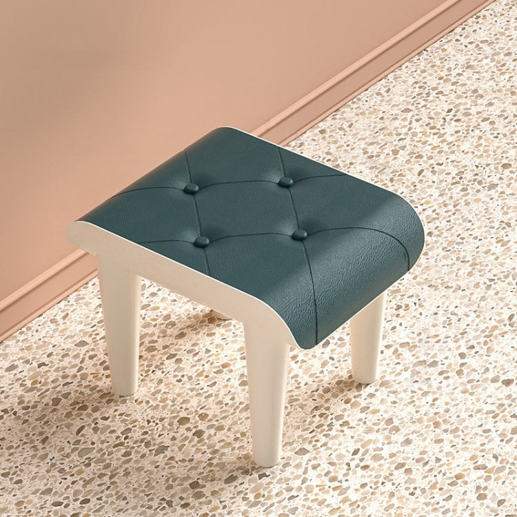 Plastic Leather Retro Stool Kindergarten Home Shoes Stool, Color: Blue Medium