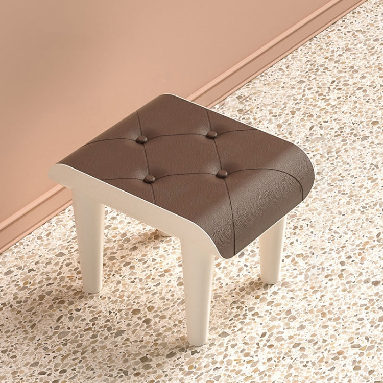 Plastic Leather Retro Stool Kindergarten Home Shoes Stool, Color: Brown Medium