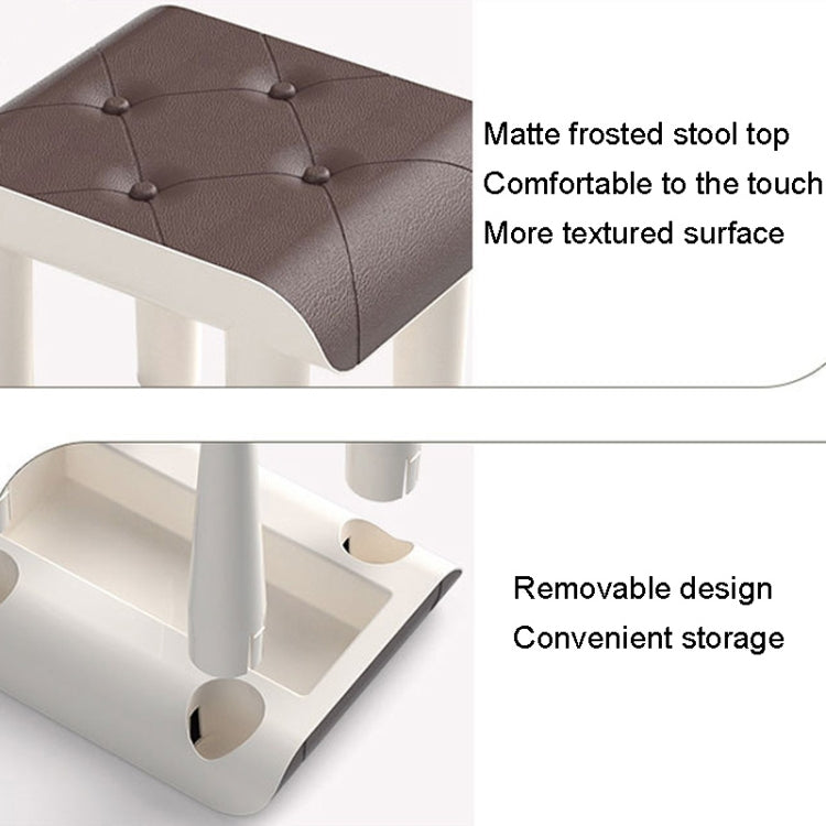 Plastic Leather Retro Stool Kindergarten Home Shoes Stool, Color: Brown Small