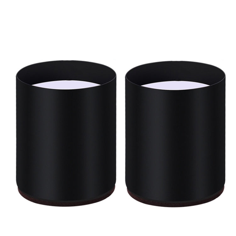 2pcs/set Furniture Carbon Steel Wraparound Heightening Foot Pad, Style: Round 6x10cm (Black)