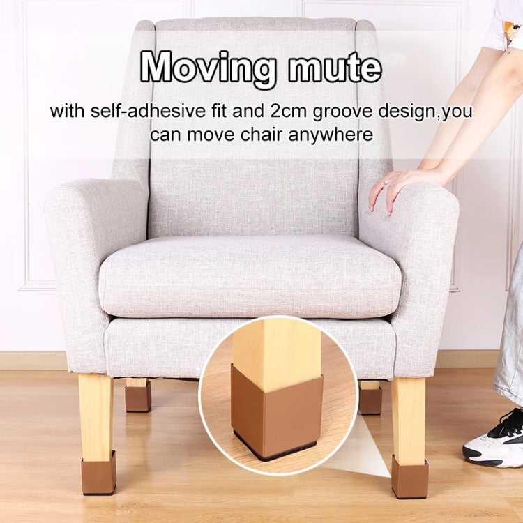 2pcs/set Furniture Carbon Steel Wraparound Heightening Foot Pad, Style: Square 6x10cm (Black)