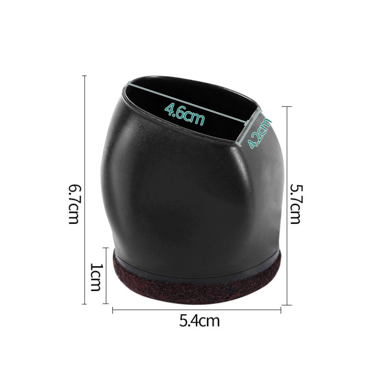 5pcs/set Wheel Chair Foot Cover Computer Chair Roller Fixer(Black)