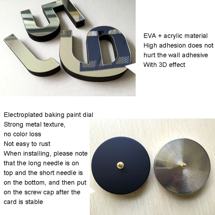 M030 India Digital Hanging Clock Home Decoration DIY Acrylic Clock