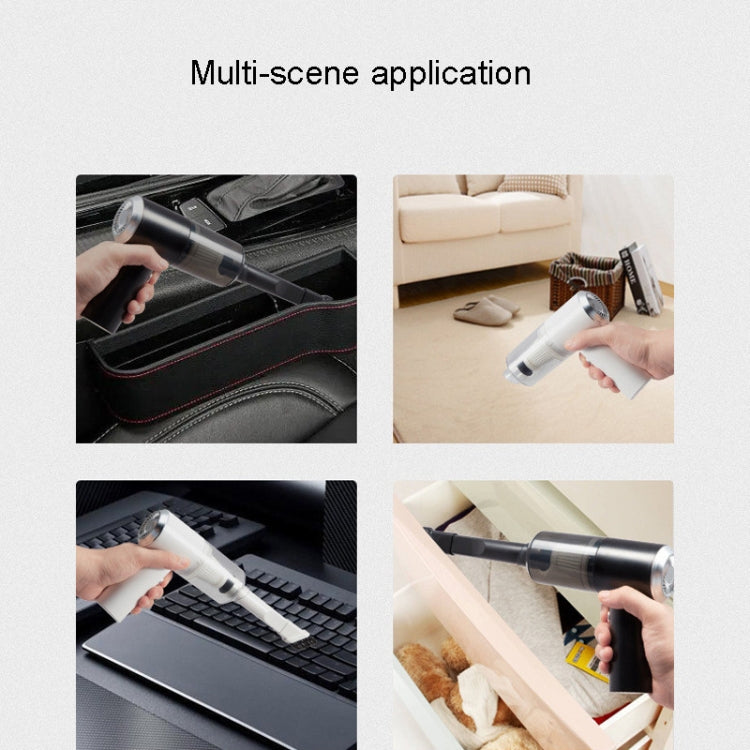 Car Wireless Charging Handheld Large Suction Power Vacuum Cleaner(White)