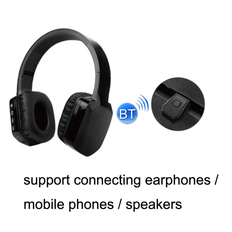 HS-PS4195 General Bluetooth Audio Transmitter Wireless Headset Receiver For PS4 / PS4 Slim / PS4 Pro / PC(Black)