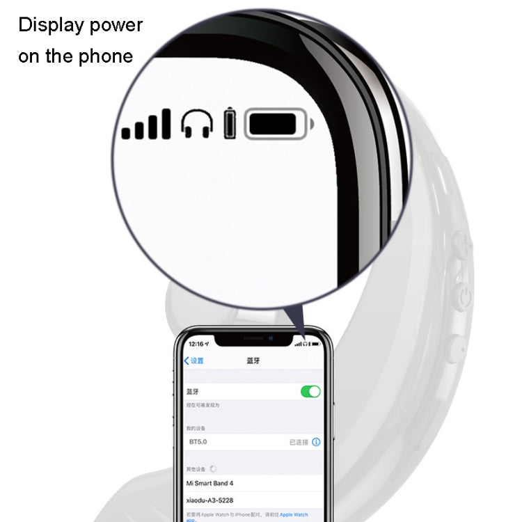 W9 Hanging Ear Single Ear Bluetooth Earphone(Black)