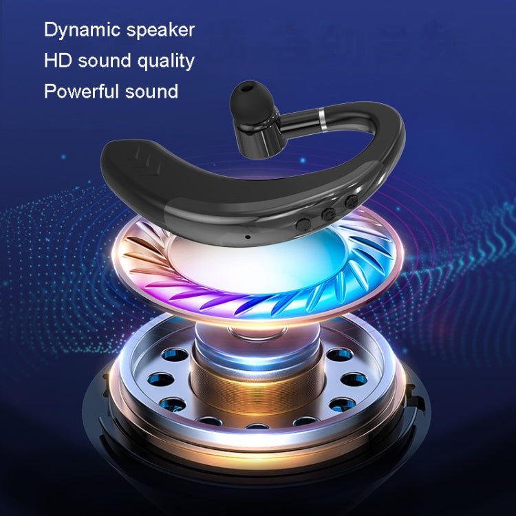 W9 Hanging Ear Single Ear Bluetooth Earphone(Black)