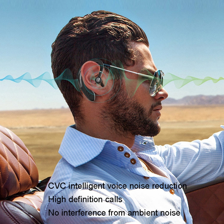 W9 Hanging Ear Single Ear Bluetooth Earphone(Black)