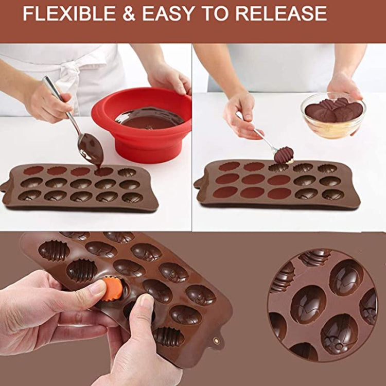 10pcs Easter Mini Colorful Egg Silicone Chocolate Mold