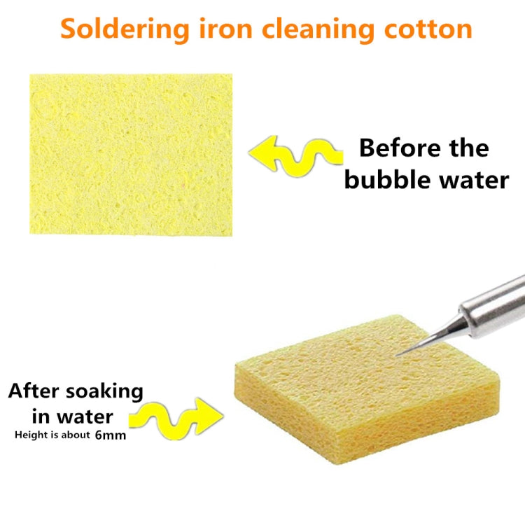 High Temperature Resistant Soldering Iron Cleaning Cotton Wood Pulp Sponge,Spec: Thin Round 5.1cm