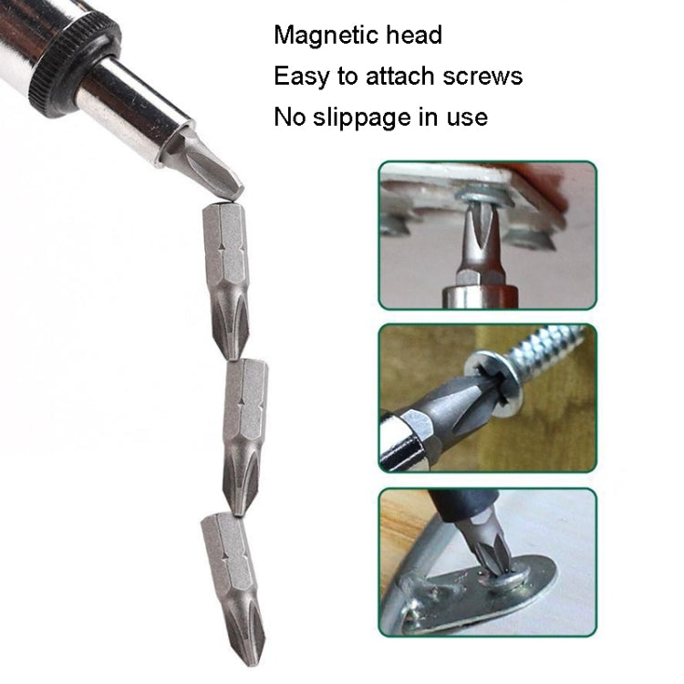 10pcs Electric Screwdriver Short Batch Head Strong Magnetic Driver Head, Series: With Hole Torx TP20